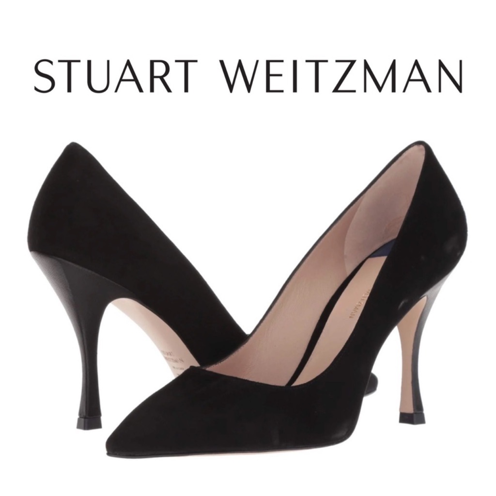 Stuart Weitzman Pointed Toe Leather Pump